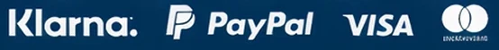 Accepted payments: Klarna, PayPal, Visa, Mastercard